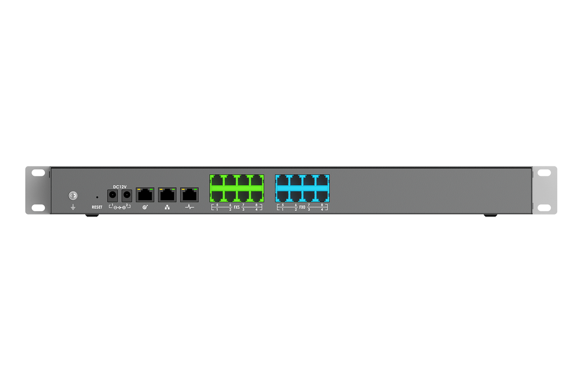 Grandstream 8 FXO, 8 FXS, 1500 Users *No Video Conferencing* UCM6308A