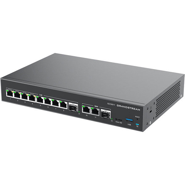 Grandstream Built-in IPPBX (10 Users, 4 Concurrent Calls) + enterprise-grade firewall + VPN Router + 2 x 2.5 Gb, 10 x GigE Network Switch GS-GCC6011
