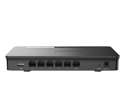 Grandstream Multi-WAN Gigabit VPN Wired Router, 6 x GigE GWN7001