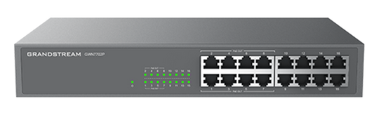 Grandstream Unmanaged Network Switch, 16 x GigE (8 x PoE) GWN7702P