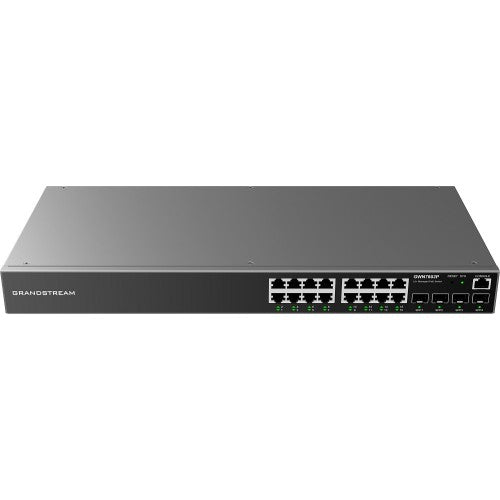 Grandstream Enterprise Layer 2+ Managed  PoE Network Switch, 16 x GigE, 4 x SFP GWN7802P