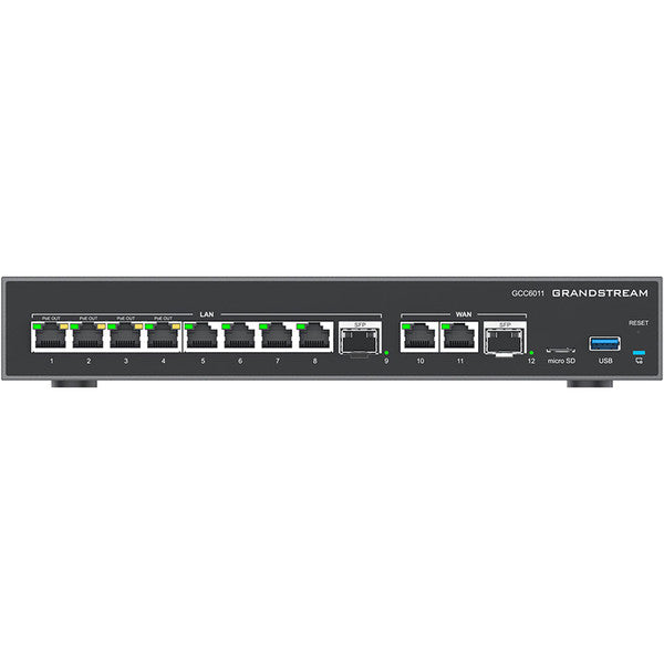 Grandstream Built-in IPPBX (10 Users, 4 Concurrent Calls) + enterprise-grade firewall + VPN Router + 2 x 2.5 Gb, 10 x GigE Network Switch GS-GCC6011