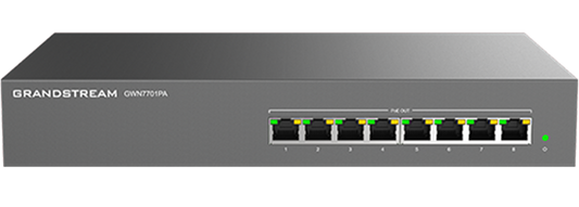 Grandstream Unmanaged Network Switch, 8 x GigE (8 x PoE) GWN7701PA