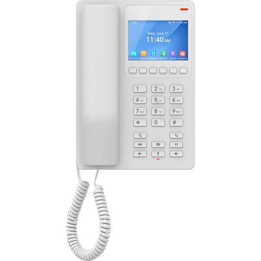 Grandstream Desktop Hotel Phone, 3.5" Color LCD, PoE, Dual-band WiFi 6, White  GHP630W