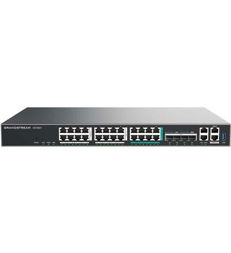 Grandstream GCC6021 Built-in IPPBX (50 Users, 16 Concurrent Calls) + enterprise-grade firewall + VPN Router + 8 x 2.5 Gb, 4 x 10 Gig SFP+, 16 x GigE Network Switch