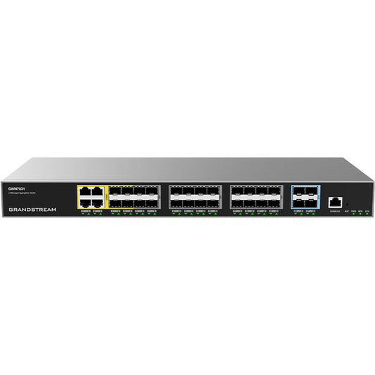 Grandstream Enterprise Layer 3 Managed Aggregation Switch, 20 x SFP, 4 x SFP/GigE Combo GWN7831