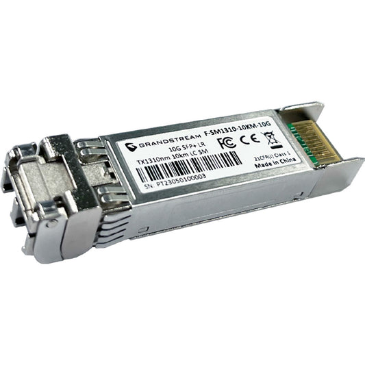 Grandstream SFP+ Fiber Module (Single-Mode, 1310nm Wave-Length, 10-Kilometer, 10Gbps) F-SM1310-10KM-10G