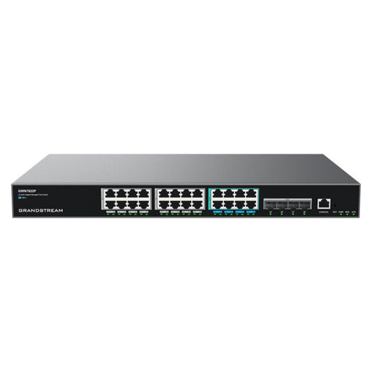 Grandstream Enterprise Layer 3 Managed Multi-Gigabit PoE Network Switch, 8 x 2.5 GigE PoE++, 4 x 10G SFP+, 16 x GigE PoE GWN7822P (NEW, late-Nov)