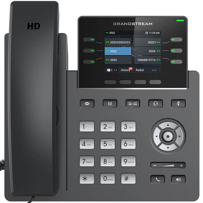 Grandstream 6-Line Professional IP Phone Designed for Mass Deployment and Easy Management GRP2613W